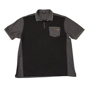 McDonalds Employee Shirt Mens XL Gray Uniform Pocket Polo Short Sleeve Workwear